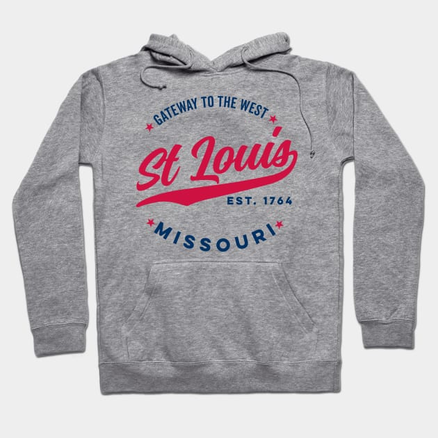 Vintage St Louis Missouri Gateway to the West USA City Hoodie by DetourShirts